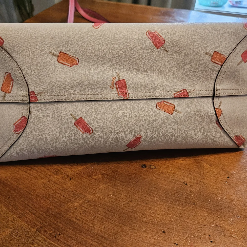 Coach City Tote White and Pink Popsicle Tote Bag - Picture 4 of 13